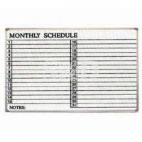 Monthy Schedule White Board 月份程序白板 