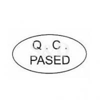 Q.C. PASSED 金蛋形標籤貼紙
