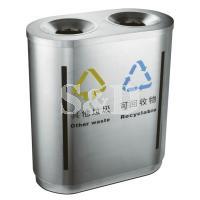 雙孔分類環保不鏽鋼回收桶