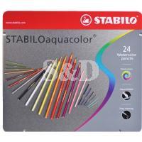 Aquacolor 專業級 24色 鐵盒裝木顏色